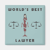 Geometrisch Vrouw 's Werelds beste advocaat Magneet (Voorkant)