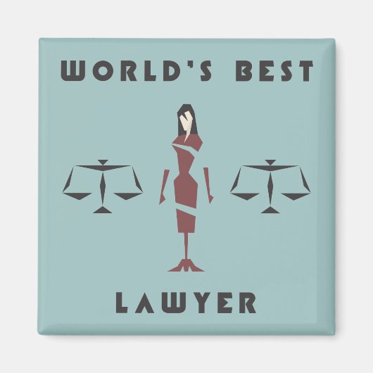 Geometrisch Vrouw 's Werelds beste advocaat Magneet (Voorkant)