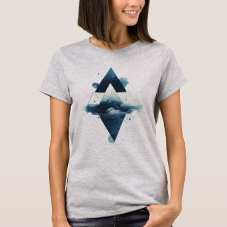 Geometrisch waterelement T-shirt