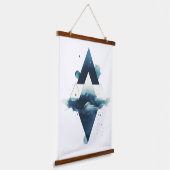 Geometrisch waterelement T-shirt Hangend Wandkleed (Gebogen)