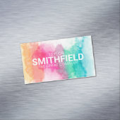 Geometrisch waterverf schilderplaatje magnetisch visitekaartje (Voorbeeld)