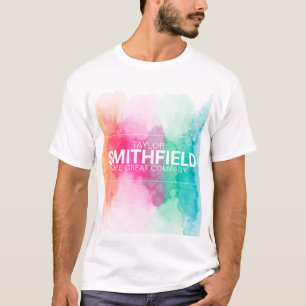Geometrisch waterverf schilderplaatje t-shirt