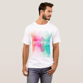 Geometrisch waterverf schilderplaatje t-shirt (Voorkant volledig)