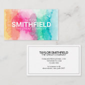 Geometrisch waterverf schilderplaatje visitekaartje (Voorkant / Achterkant)