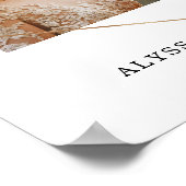 Geometrisch | Weddenfoto en Romeinse cijferdatum Poster (Hoek)