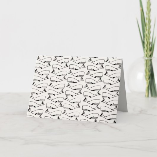 Geometrisch wenskaart van de walvis kaart (Voorkant)