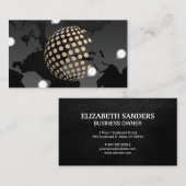 geometrisch Wereldbol | Kaart van de wereld Visitekaartje (Voorkant / Achterkant)