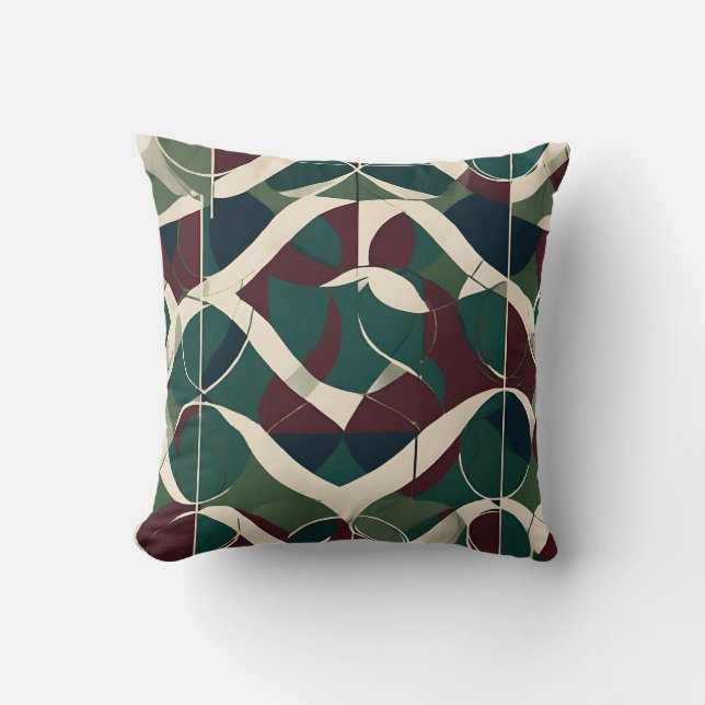  geometrisch werppatroon kussen (Voorkant)