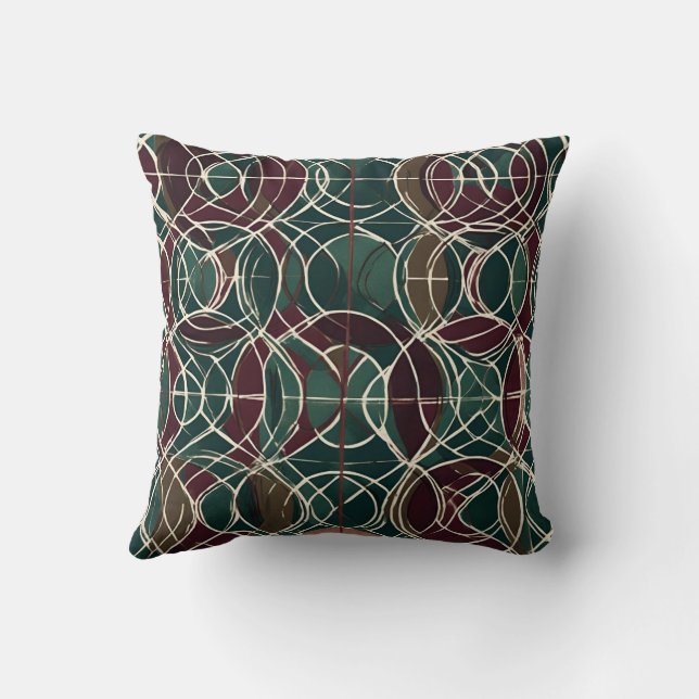  geometrisch werppatroon kussen (Achterkant)