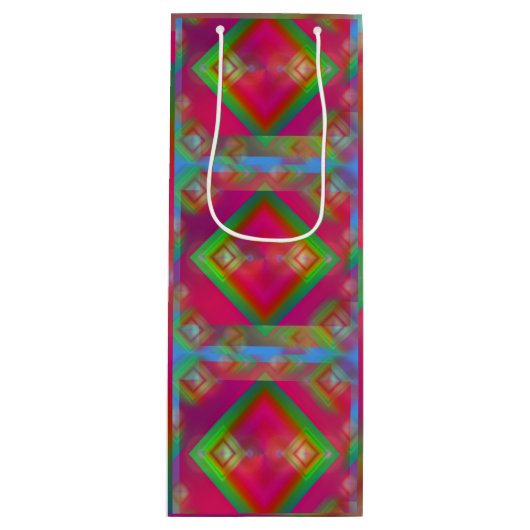 Geometrisch Wijn Cadeautas (Voorkant)