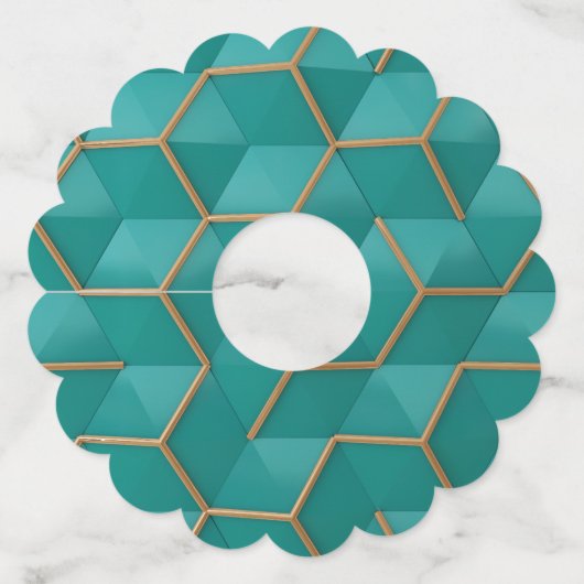 geometrisch wijnglaslabel (Voorkant)