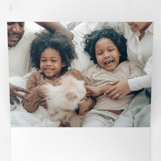 geometrisch winterwonderland drieluik wenskaart (Binnenzijde eerst)