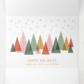 geometrisch winterwonderland drieluik wenskaart (Binnenkant midden)