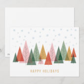 geometrisch winterwonderland feestdagenkaart (Voorkant / Achterkant)