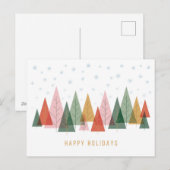 geometrisch winterwonderland feestdagenkaart (Voorkant / Achterkant)