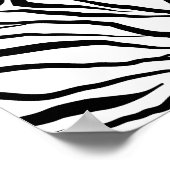 Geometrisch wit boven zwarte zebrastrepen poster (Hoek)