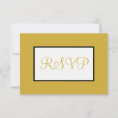 Geometrisch Wit Goud RSVP Kaartje (Voorkant)
