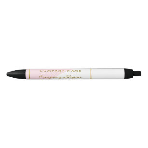 Geometrisch wit & goudoliefect, bedrijf/gebeurteni zwarte inkt pen