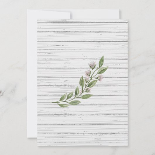 Geometrisch wit hout groen bloemenzoet 16 kaart (Achterkant)