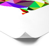 Geometrisch WPAP Cat Design 2 | Afdrukbaar | Wall Poster (Hoek)