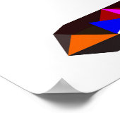 Geometrisch WPAP-katteontwerp | Printplaten | Wall Poster (Hoek)