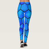 Geometrisch zeshoekig naadloos patroon leggings (Achterkant)