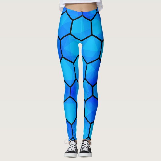 Geometrisch zeshoekig naadloos patroon leggings (Voorkant)