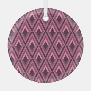 Geometrisch Zig Zag Etnisch Naadloos Glas Ornament