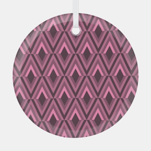 Geometrisch Zig Zag Etnisch Naadloos Glas Ornament (Voorkant)