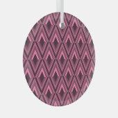Geometrisch Zig Zag Etnisch Naadloos Glas Ornament (Voorkant Rechts)