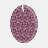 Geometrisch Zig Zag Etnisch Naadloos Glas Ornament (Voorkant links)