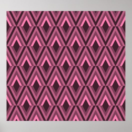 Geometrisch Zig Zag Etnisch Naadloos Poster (Voorkant)