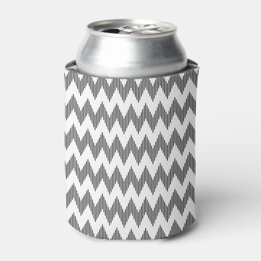 Geometrisch zigzagpatroon 2 blikjeskoeler (Blikje Voorkant)