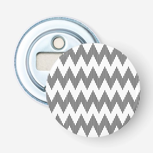 Geometrisch zigzagpatroon 2 button flesopener (Voorkant)