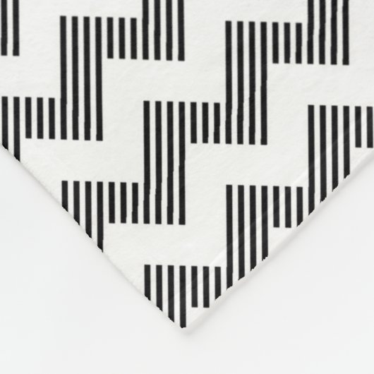 Geometrisch zigzagpatroon 2 fleece deken (Hoek)