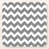 Geometrisch zigzagpatroon 2 kartonnen onderzetters (Voorkant)