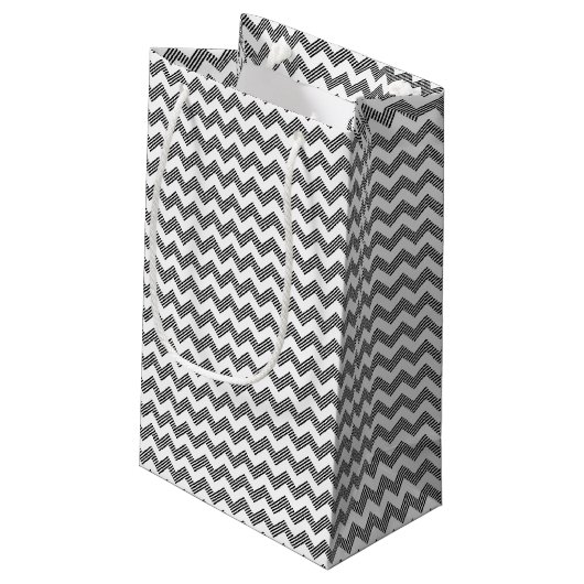 Geometrisch zigzagpatroon 2 klein cadeauzakje (Achterkant Gekanteld)