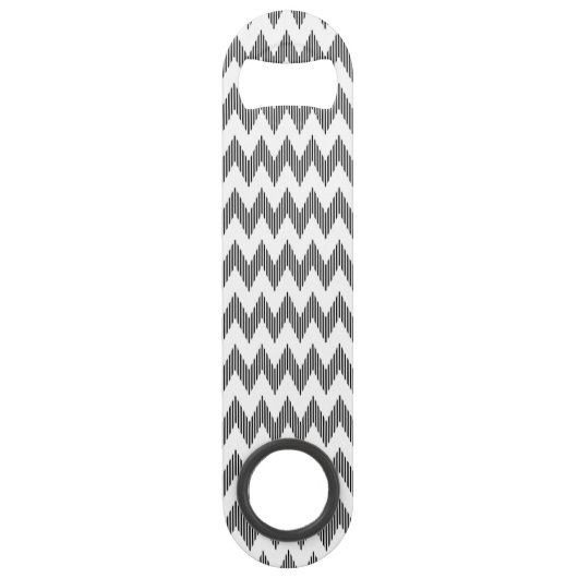 Geometrisch zigzagpatroon 2 speed flessenopener (Achterkant)