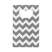 Geometrisch zigzagpatroon creditkaart flessenopener (Achterkant)