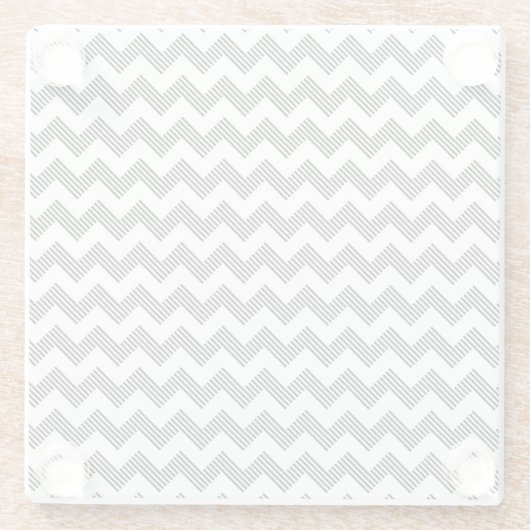 Geometrisch zigzagpatroon glazen onderzetter (Achterkant)