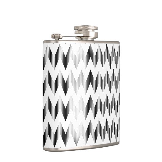 Geometrisch zigzagpatroon heupfles (Rechts)