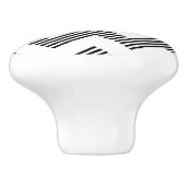 Geometrisch zigzagpatroon keramische knop (Zijkant)