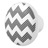 Geometrisch zigzagpatroon keramische knop (Rechts)