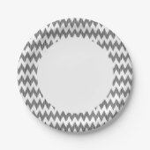 Geometrisch zigzagpatroon papieren bordje (Voorkant)