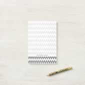 Geometrisch zigzagpatroon post-it® notes (Op bureau)