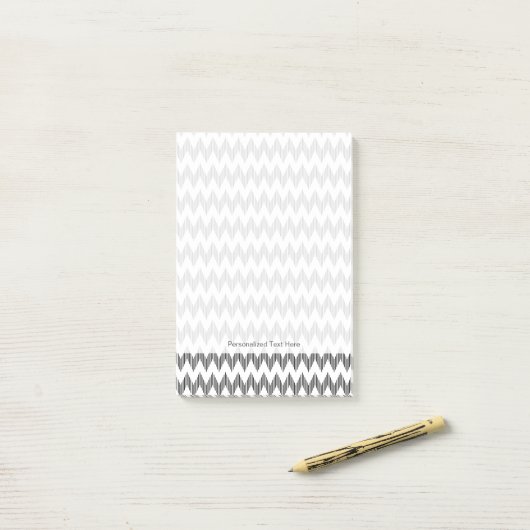 Geometrisch zigzagpatroon post-it® notes (Op bureau)