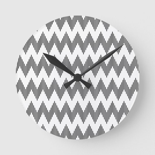 Geometrisch zigzagpatroon ronde klok (Voorkant)