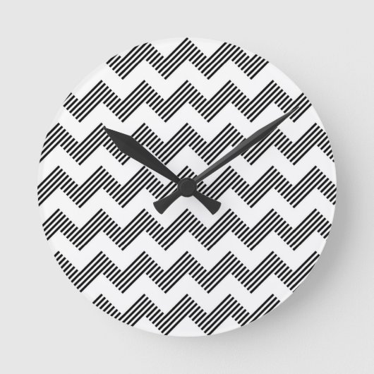 Geometrisch zigzagpatroon ronde klok (Voorkant)