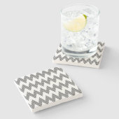 Geometrisch zigzagpatroon stenen onderzetter (Zijkant)