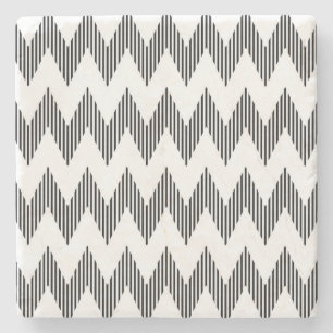 Geometrisch zigzagpatroon stenen onderzetter